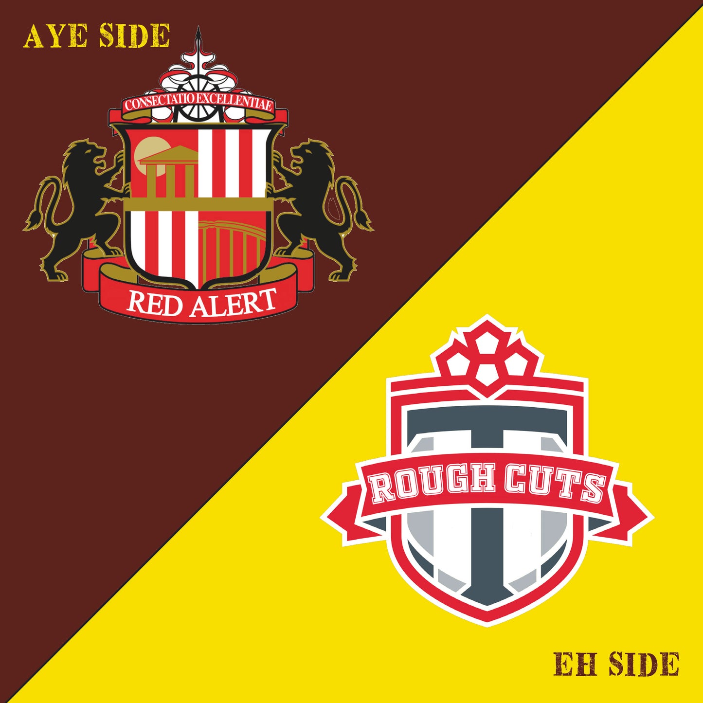 RED ALERT & ROUGH CUTS "DOUBLE AYE/EH SIDE" 7" VINYL