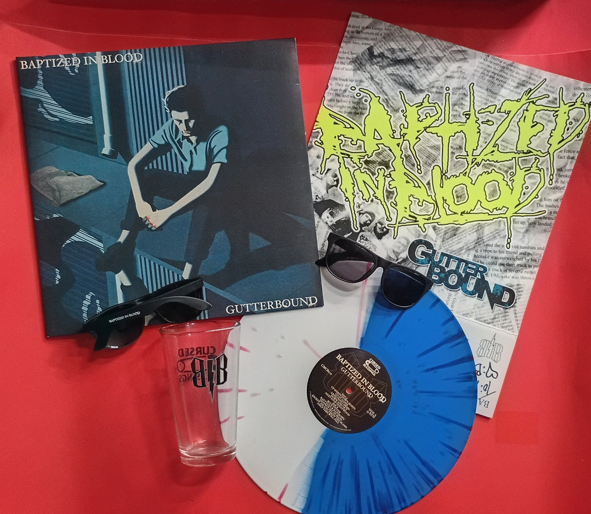 BAPTIZED IN BLOOD "GUTTERBOUND" 12" VINYL BUNDLE