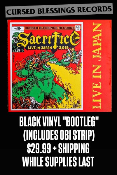 SACRIFICE - LIVE IN JAPAN - BLACK VINYL "BOOTLEG"