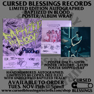 BAPTIZED IN BLOOD SCREENED POSTER/WRAP WITH COLOURED VINYL